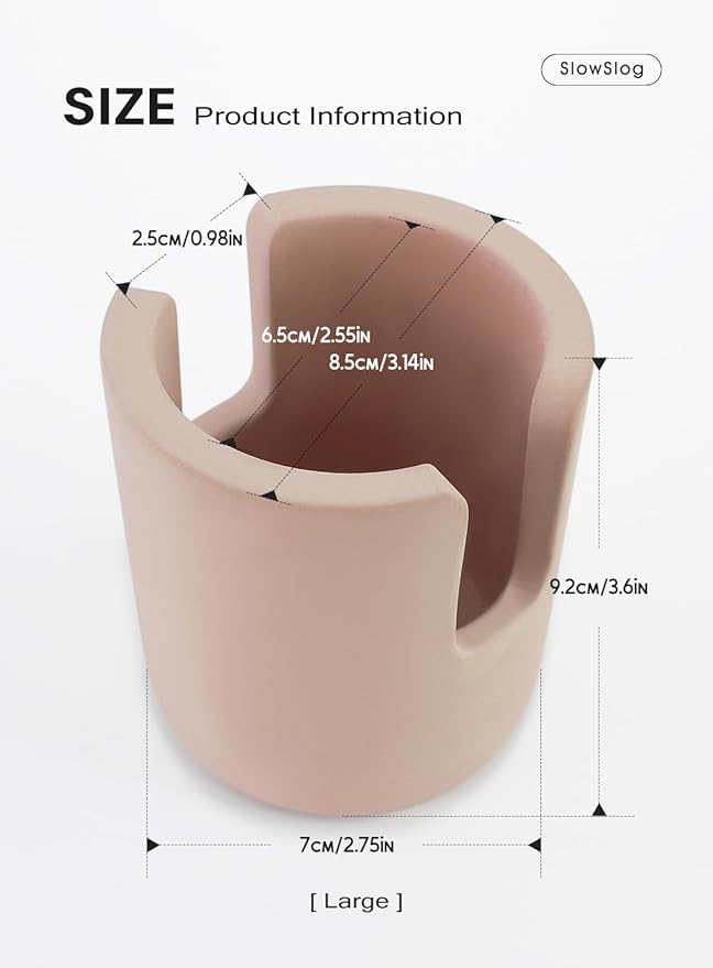 Stone Sponge Holder for Countertop Organizer, Quick Dry Diatomite Sponge Holder, Diatomaceous Earth Sponge Caddy, Absorbent Face Sponge Stand, Large Brown