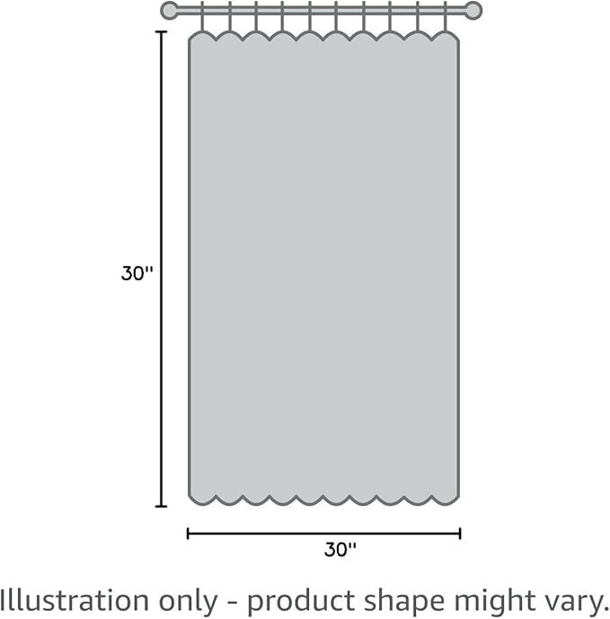 Pickluc Teal Cafe Curtain 30 Inches Length, Rod Pocket Small Kitchen Half Window Curtain, Short Blackout for Small Window, 30" Wide and 30" Long, 2 Panels