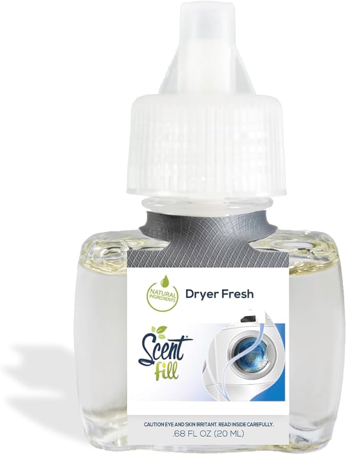 Scent Fill Dryer Fresh Plug in Air Freshener, 4 Scented Oil Refills