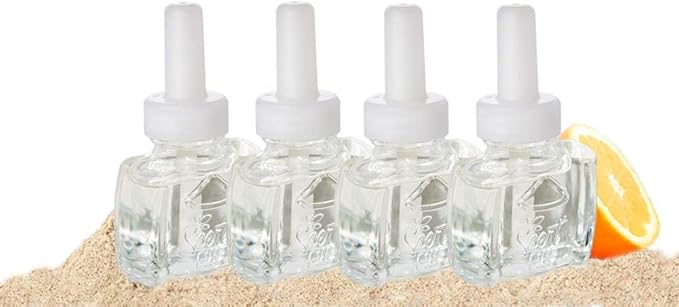 Scent Fill Island Essence Plug in Air Freshener, 4 Scented Oil Refills