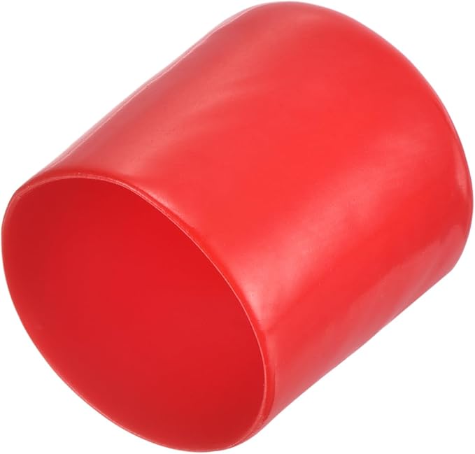 uxcell 20pcs Rubber End Caps 29mm ID Vinyl Round Tube Bolt Cap Cover Thread Protectors Red