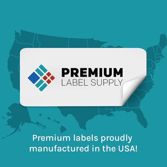 Premium Label Supply Waterproof Matte White Sticker Labels – 3.5" x 5" – Laser Printers Only – (4 per Sheet), 100 Sheets - 400 Total Adhesive Labels