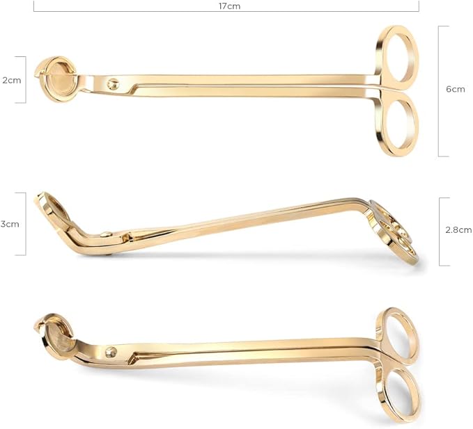 AIM & GGKK Candle Snuffer Gold Copper Trimmer Wick Antique Brass Candle Wick Clipper Wick Cutter Scissor