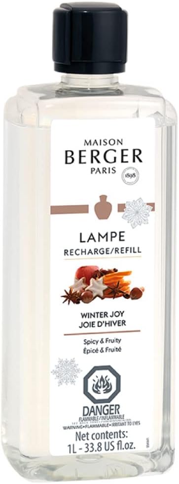 MAISON BERGER - Lolita Lempicka Home Fragrance Refill, 1L (33.8 Fluid Ounces) - Catalytic Diffuser Air Purifier - Holiday Scent - 160h Diffusion - French Luxury for Lampe Berger