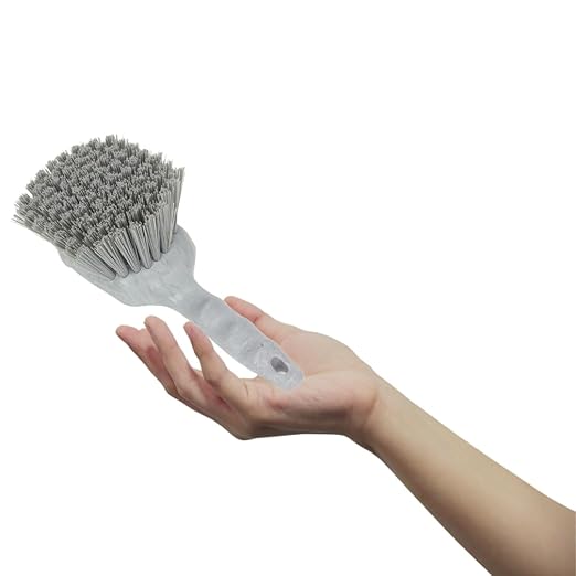 SPARTA 40541EC68 Plastic Scrub Brush, Utility Brush, Kitchen Brush With Hanging Hole For Cleaning, 8 Inches, Purple