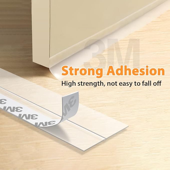 28.9 Ft Door Weather Stripping Door Seal Strip,Silicone Door Draft Stopper,Self Adhesive Shower Door Bottom Seal and Door Insulation Strip for Door Frame Windows and Glass Gaps (Transparent, 45mm)