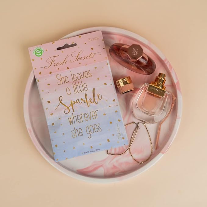 Willowbrook | Fresh Scents Scented Sachet Packet | Little Sparkle | Air Freshener Bags for Drawers, Closets, Cars | 6 Pack | Long Lasting Home Fragrance