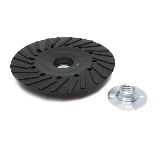 Benchmark Abrasives 4 1/2 Inch Sanding Disc Backing Pads, Resin Fiber Disc Polishing Pad for Grinding, Sanding, Stripping on Wood, Metal, 7/8" Arbor - Angle Grinder Attachments - Grinder Sanding Pad
