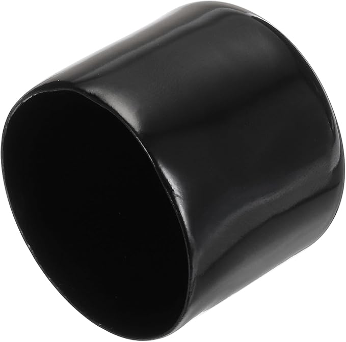 uxcell 20pcs Rubber End Caps 34mm ID Vinyl PVC Round Tube Bolt Cap Cover Screw Thread Protectors Black