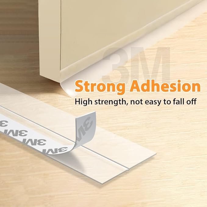 20 Ft Door Weather Stripping Door Seal Strip Tape, Silicone Door Draft Stopper,Self Adhesive Shower Door Bottom Seal, Door Insulation Strip for Door Frame Windows and Glass Gaps (Transparent, 45mm)