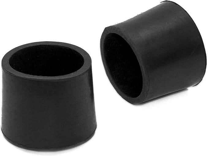 Flyshop Furniture Table Covers Non-Slip Heavy Duty Rubber Leg Tips Chair Leg Caps Floor Protectors Round Black 4PCS Size 38mm, 1-1/2"