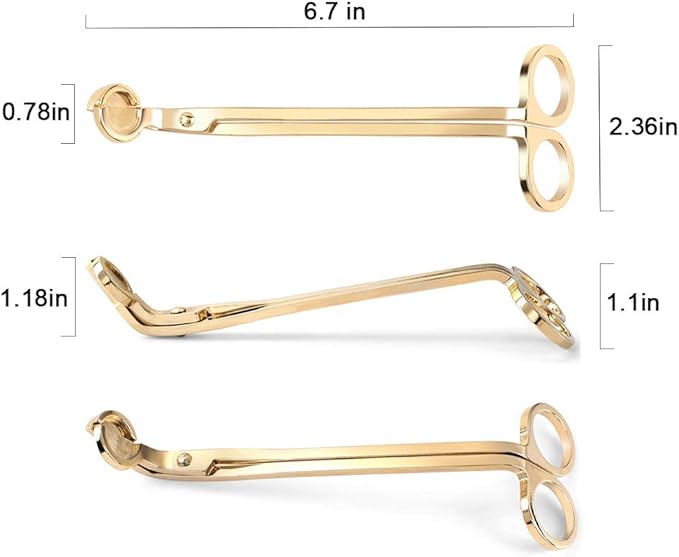 Candle Wick Trimmer Candle Wick Clipper Wick Cutter Scissor, Gold