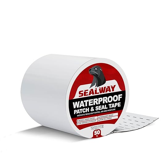 White RV Roof Sealant Tape, 4" x 50' Waterproof Repair Seal Tape – Extra Thick, UV-Resistant, Weatherproof Patch for Permanent Leak Sealing on RVs, Trailers, and Mobile Homes