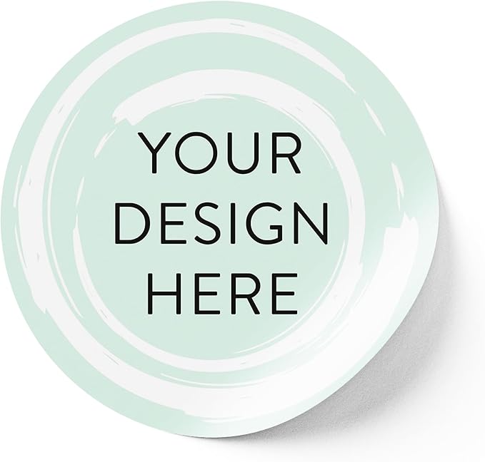 100 Custom Vinyl Stickers - Upload Your own Image, Text, Design, Logo - Personalized Logo Labels for Handmade, Packaging, Bottle, Jars, Candle, Brand Stickers (Mint, 3x3)