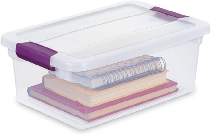 Sterilite 36-Pack 15 Quart Clearview Latch Box, Stackable Organizer Bins with Latching Lids - Clear Plastic Organization Containers for Closet, Bedroom, Shelving Units and Everyday Home Storage