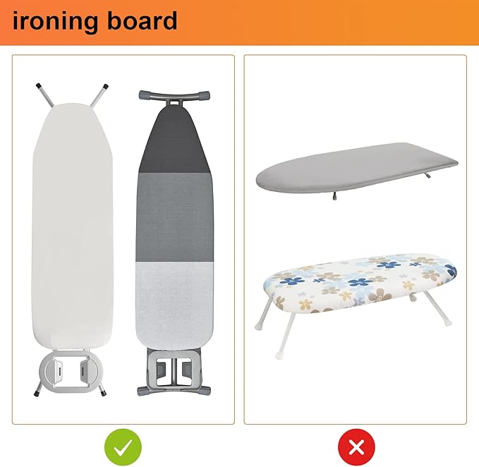 TJ.MOREE Wall Mount/Over The Door Ironing Board Holder with Large Storage Basket, Laundry Room Iron and Ironing Board Holder Storage Holder Black Middle