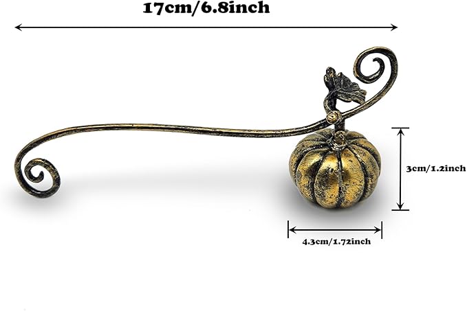 ZOOYOO Candle Snuffer,Vintage Candle Extinguisher Snuffers with Long Handle,Pumpkin Candle Tool for Putting Out Extinguishing Candle Wick Flame Safely