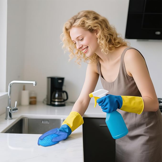 25 Pcs Plastic Dish Scrubbers, Reusable Non-Scratch Nylon Scouring Pads Bulk for Kitchen Cleaning - Multi-Color Poly Mesh Dishwashing Pads (Plastic Dish Scrubber)