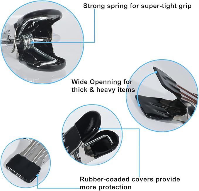 15/30Pcs Upgrade Double Head Clamp Dipped Clothespin for Laundry Hooks with Clips, Boot Holder, Hanging Clips, Portable Multifunctional Hangers Single Clip Space Saving for Jeans, Hats (30, Black)