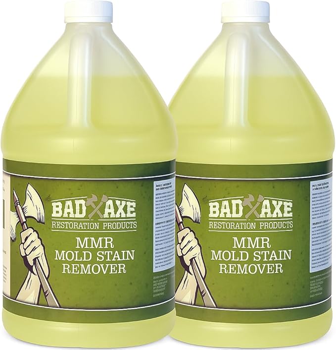 Bad Axe MMR Instant Mold Stain and Mildew Stain Remover - Professional Strength, Contractor Grade Cleaning Solution, Professional Quality Formula, Odor Removal, 1 Gallon (2)