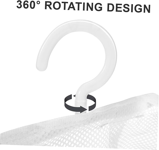 Cabilock 5pcs Mesh Hanging Bag Hanging Clothes Travel White Polyester Fruit