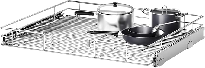 Pull Out Cabinet Organizer 28½" W x 21½" D, Heavy Duty Cabinet Pull Out Shelves, Slide Out Drawers Organization for Kitchen Cabinets Bathroom