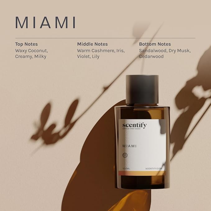 Scentify 5th Ave Aroma Oil Refill Scent for Oil Diffusers - Bergamot, Floral, Gardenia Scents - Luxurious Relaxing Aromatherapy Diffuser Fragrance 100ml, 3.38 oz