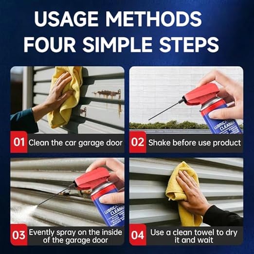 Glodway Specialist Silicone Lubricant Spary,Garage Door Lubricant Oil,with Smart Straw Sprays 2 Ways,for Door Higne,Bike,Sewing Machine,Metal Parts,10 OZ
