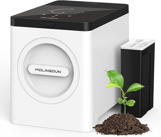 3L Electric Composter for Kitchen, Countertop Compost bin, One Touch Smart Model Handle Kitchen Waste, with Triple Grinding Blade, Carbon Filter, Auto-Cleaning, LED Touch Screen