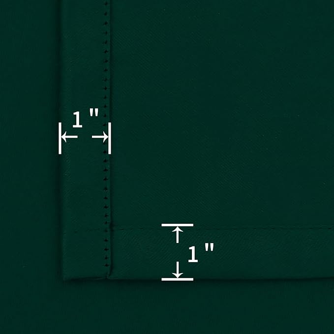 BGment Emerald Green Blackout Curtains 40 Inch Length for Short Window - Small Thermal Insulated Drapes with Rod Pocket for Bathroom Ktichen Cafe Rv Camper, 34 x 40 Inch, 2 Panels