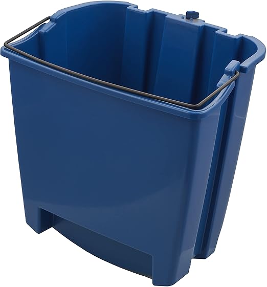 Carlisle FoodService Products Omnifit Mop Bucket with Side Press Wringer and Soiled Water Insert for Floor Cleaning, Kitchens, Restaurants, And Janitorial Use, Polypropylene (Pp), 35 Quarts, Green