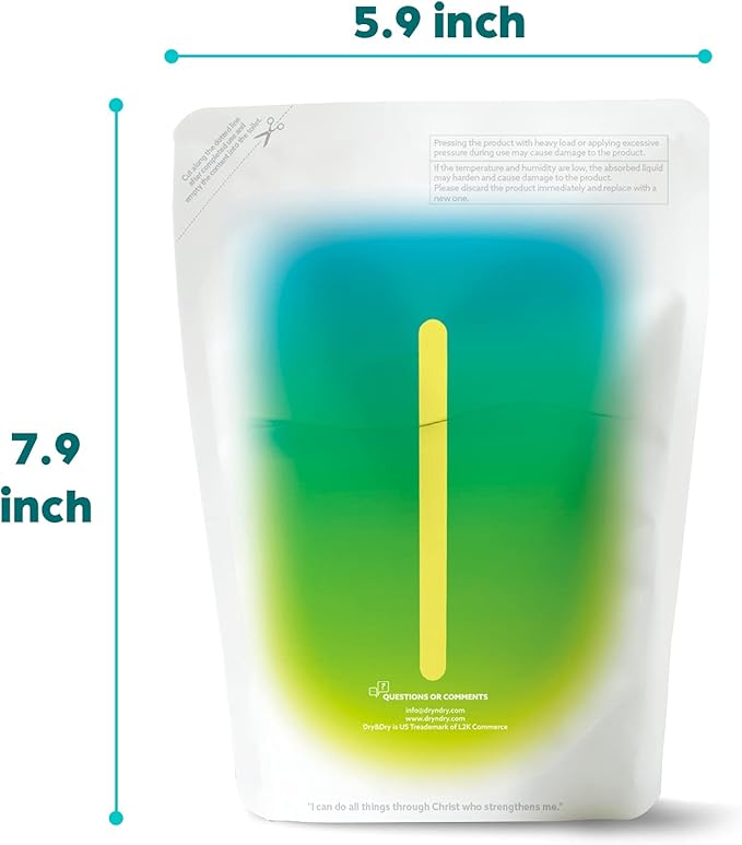 Dry & Dry 6 Pack Standing Moisture Absorbers to Control Excess Moisture in Basements, Closets, Bathrooms & Laundry Rooms