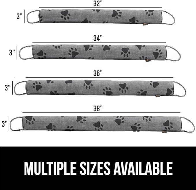 GORILLA GRIP Door Draft Stopper for Bottom of Doors, Weather Stripping Seal Blocks Hot Air, Noise, Bugs, Keeps Cold AC in, Sound Proofing Easy Install Gap Filler, Home Essentials, 36 Inch, Paws
