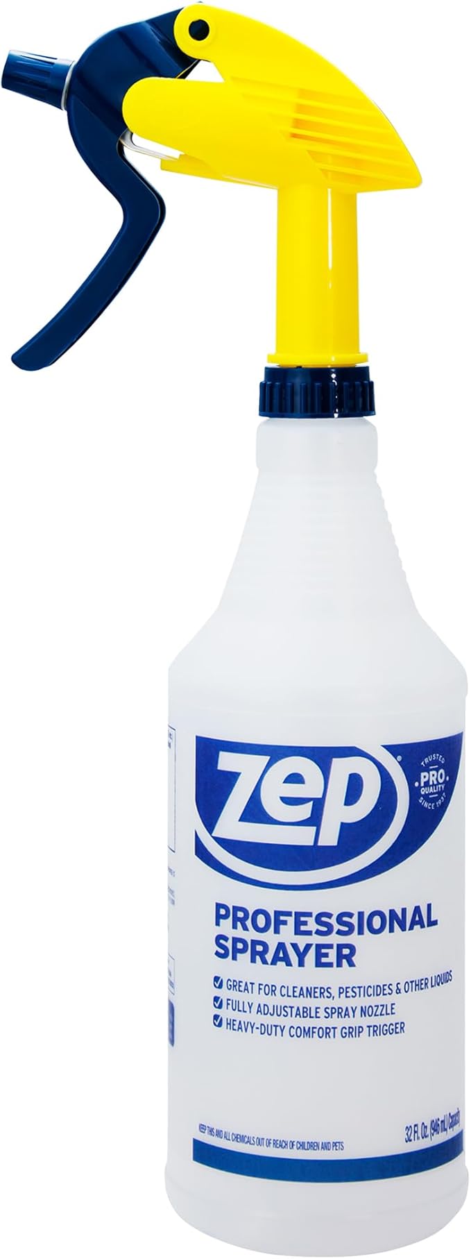 Zep Professional Sprayer Bottle - 32 oz (Case of 36) - HDPRO36 - Versatile Adjustable Nozzle, With A Fine Mist or Powerful Spray; Refillable For Diluted Concentrate