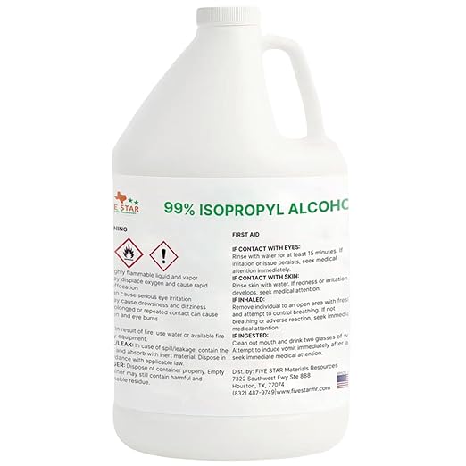 99% Pure Isopropyl Alcohol, 99 Percent IPA 1 Gallon, USP Grade, Made in The USA (4 Quarts, 1 Gallon,128 fl oz)