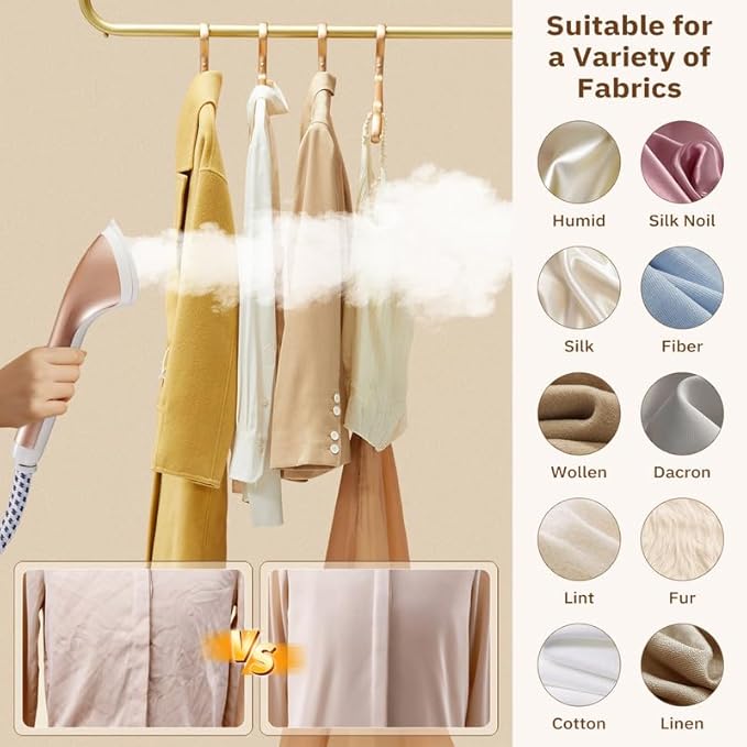 Steamer for Clothes,1800W Standing Garment Steamer with Adjustable Double Rod,Flat and Hanging Ironing,Clothes Steamers with 10 Ironing Modes,30s Fast Heat-up