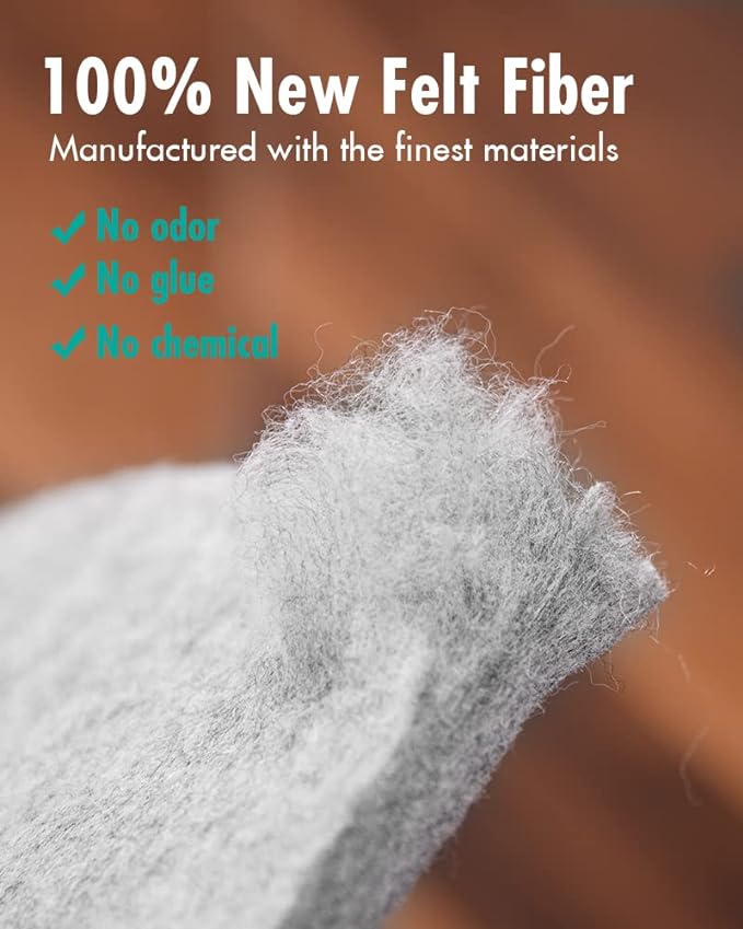 Non Slip Rug Pad Gripper - 7x10 Feet 1/8” Extra Thick Felt Under Rug for Area Rugs and Hardwood Floors,Super Cushioned Non Skid Carpet Padding