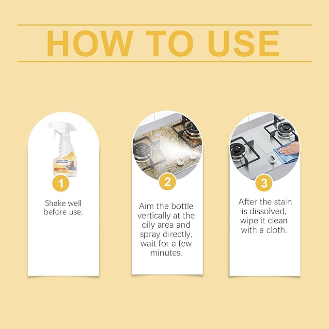 Multifunctional Powerful Kitchen Foam Cleaner, Rotateepic Foam Cleaner, Greasy Dirt Clean Spray, All-Purpose Heavy Duty Degreaser Cleaning Spray for Oven, Stove and Range Hood (1pcs)