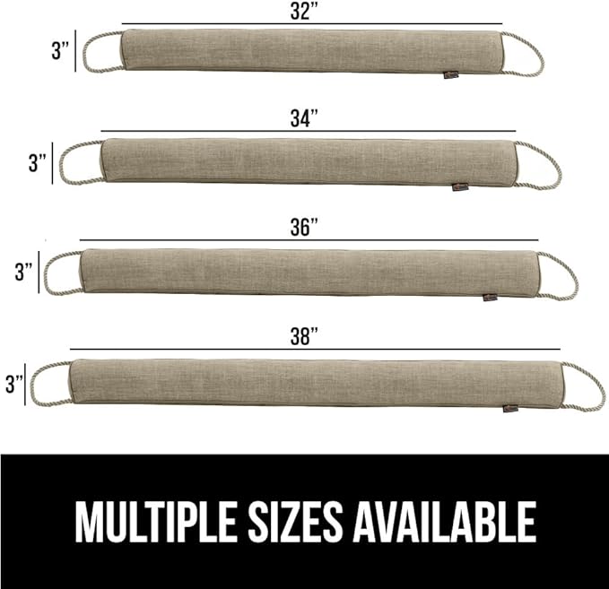 GORILLA GRIP Door Draft Stopper for Bottom of Doors, Weather Stripping Seal Blocks Hot Air, Noise, Bugs, Keeps Cold AC in, Sound Proofing Easy Install Gap Filler, Home Essentials, 38 Inch, Beige