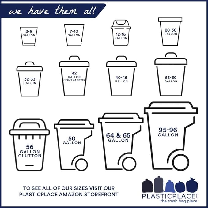Plasticplace 6 Gallon Trash Bags, 0.7 Mil, White Drawstring Garbage Can Liners, 17" x 20" (100 Count) (Pack of 6)