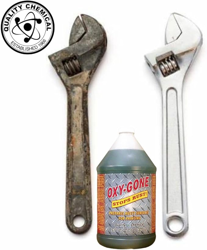 Quality Chemical Oxy-Gone Rust Remover and Metal Treatment - Rust Reformer, Rust Remover, Metal Rust Remover, Rust Neutralizer for Metal, Rust Converter, Remover, Rust Remover - 640 oz (Pack of 1)
