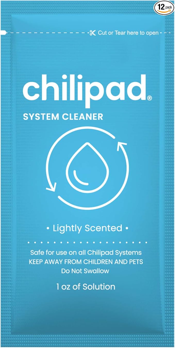Chilipad Sleep System Cleaner – For Regular Maintenance and Deep Cleaning of the Chilipad Bed Cooing Systems – 1 Ounce of Cleaning Solution (12 Pack)