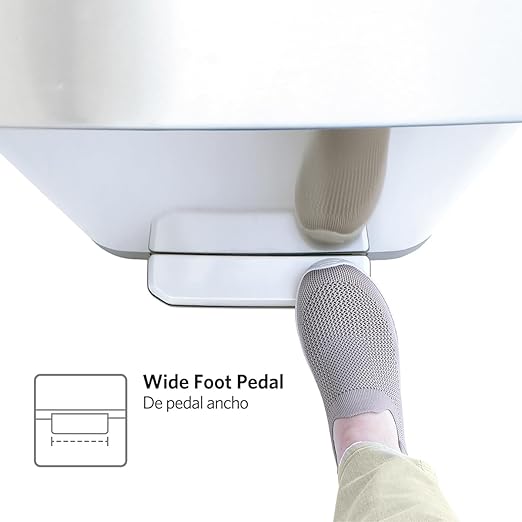 Glad Stainless Steel Step Trash Can, Series 2 with Clorox Protection - Large Metal Kitchen Garbage Bin with Soft Close Lid, Foot Pedal and Waste Bag Roll Holder, 20 Gallon