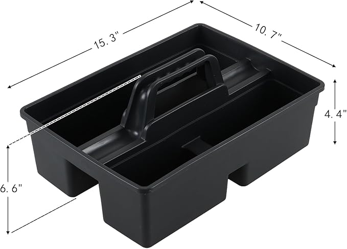 6 Packs Plastic Cleaning Tool Caddy with Handle, Cleaning Supply Carry Caddy for Cleaning Products
