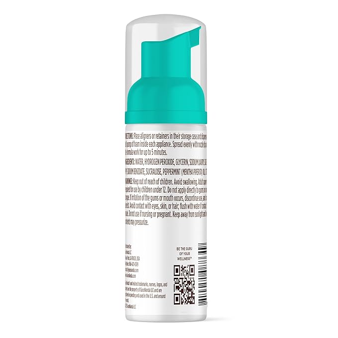 GuruNanda Aligner & Retainer Cleaner Foam – Gentle Cleaning for Aligners, Retainers, Veneers & Mouthguard, Helps Neutralize Odors, Ideal for Daily Use, 100 ml
