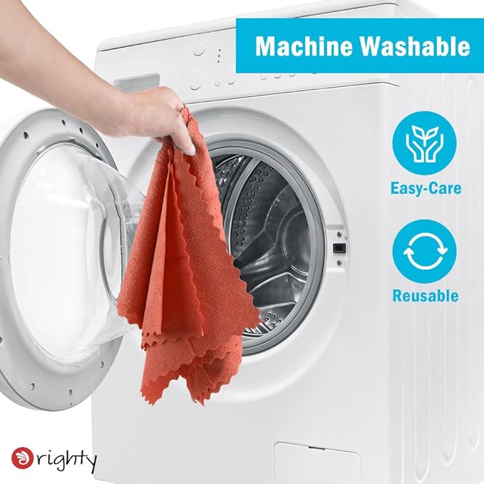 Orighty Cleaning Cloths, Shop Towels 100 Pack, Shop Rags Reusable, Microfiber Cleaning Rags Bulk for Cars, Multi-Purpose Lint Free Towels for Automotive, Mechanic, Kitchen, 11.5’’ x 11.5’’, Red