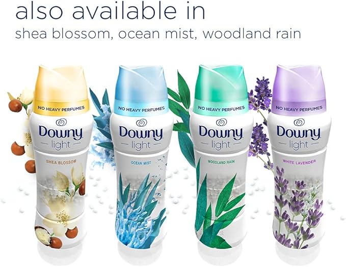 Downy Light Laundry Scent Booster Beads for Washer, White Lavender, 24 oz, with No Heavy Perfumes
