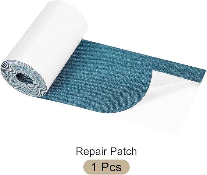 Repair Patches Repair Tape Self-Adhesive DIY Repair Patch Linen Gear Patch for Sofa, Furniture, Chair, Clothing,Tents,3.5x79 Inch,Dark Blue