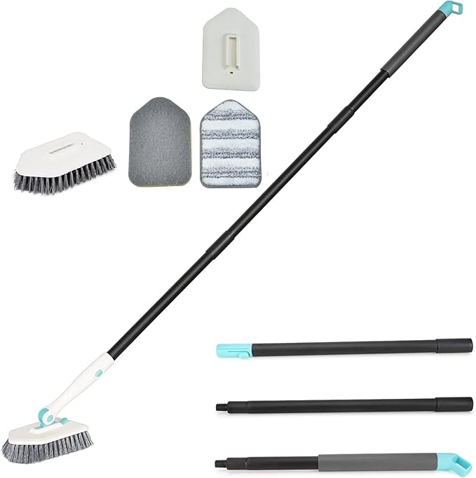 Cleaning Brush for Bathroom Kitchen Bathtube Toilet All Purpose Sponge Brush with Ergonomic Handle (5)