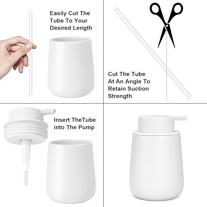 Liquid Soap Dispenser Pump 2pcsHead Replacement Spare Plastic Pump Bathroom Countertop